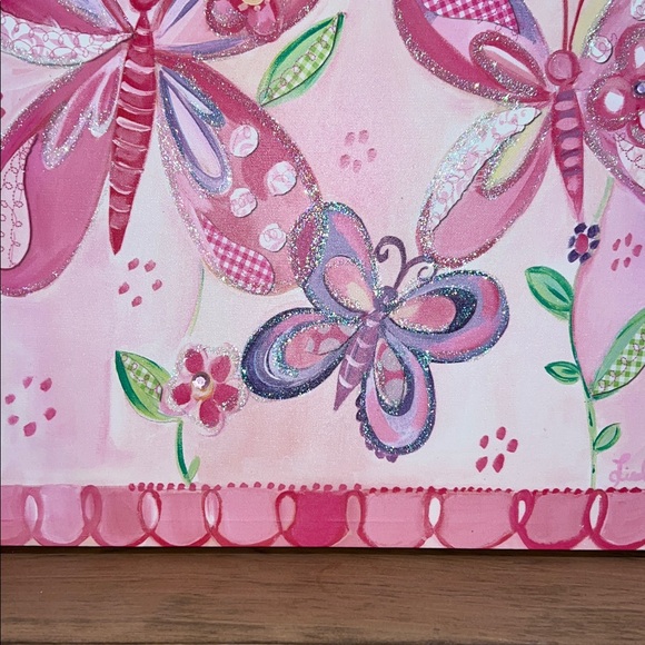 Beautiful 3 Butterflies Canvass Wall Art - Picture 6 of 11